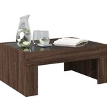 VidaXL Salontafel met Infinity LED 70x50x30 cm bruin eikenkleurig