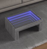 VidaXL Salontafel met Infinity LED 70x50x30 cm grijs sonoma eikenkleur