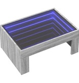 VidaXL Salontafel met Infinity LED 70x50x30 cm grijs sonoma eikenkleur