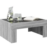 VidaXL Salontafel met Infinity LED 70x50x30 cm grijs sonoma eikenkleur