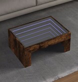 VidaXL Salontafel met Infinity LED 70x50x30 cm gerookt eikenkleurig