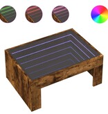 VidaXL Salontafel met Infinity LED 70x50x30 cm gerookt eikenkleurig