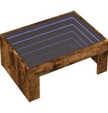 VidaXL Salontafel met Infinity LED 70x50x30 cm gerookt eikenkleurig