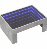 VidaXL Salontafel met Infinity LED 70x50x30 cm betongrijs