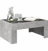 VidaXL Salontafel met Infinity LED 70x50x30 cm betongrijs