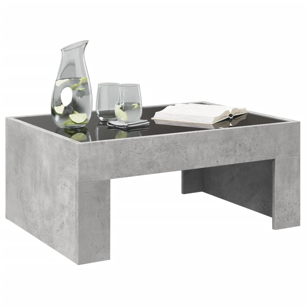 VidaXL Salontafel met Infinity LED 70x50x30 cm betongrijs