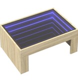 VidaXL Salontafel met Infinity LED 70x50x30 cm sonoma eikenkleurig