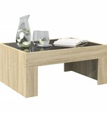 VidaXL Salontafel met Infinity LED 70x50x30 cm sonoma eikenkleurig