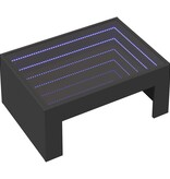 VidaXL Salontafel met Infinity LED 70x50x30 cm zwart