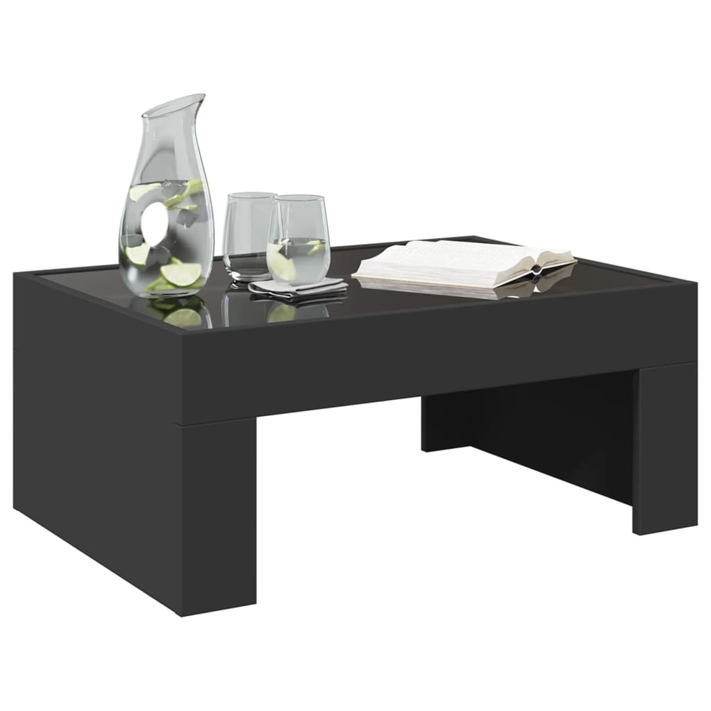 VidaXL Salontafel met Infinity LED 70x50x30 cm zwart