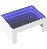 VidaXL Salontafel met Infinity LED 70x50x30 cm wit