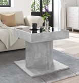 VidaXL Salontafel met LED 50x50x45 cm bewerkt hout betongrijs