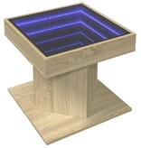VidaXL Salontafel met LED 50x50x45 cm bewerkt hout sonoma eikenkleurig
