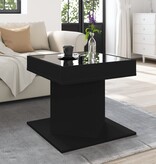 VidaXL Salontafel met LED 50x50x45 cm bewerkt hout zwart
