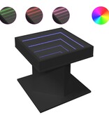VidaXL Salontafel met LED 50x50x45 cm bewerkt hout zwart