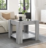 VidaXL Salontafel met LED 53x53x45 cm bewerkt hout grijs sonoma eiken