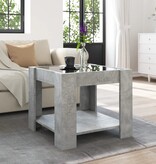 VidaXL Salontafel met LED 53x53x45 cm bewerkt hout betongrijs