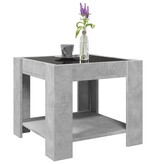 VidaXL Salontafel met LED 53x53x45 cm bewerkt hout betongrijs