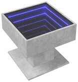 VidaXL Salontafel met LED 50x50x45 cm bewerkt hout betongrijs