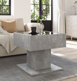 VidaXL Salontafel met LED 50x50x45 cm bewerkt hout betongrijs