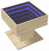 VidaXL Salontafel met LED 50x50x45 cm bewerkt hout sonoma eikenkleurig