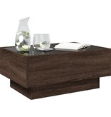 VidaXL Salontafel met LED 70x50x30 cm bewerkt hout bruin eikenkleurig