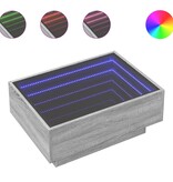 VidaXL Salontafel met LED 70x50x30 cm bewerkt hout grijs sonoma eiken