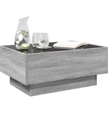 VidaXL Salontafel met LED 70x50x30 cm bewerkt hout grijs sonoma eiken