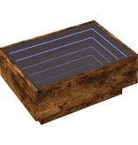 VidaXL Salontafel met LED 70x50x30 cm bewerkt hout gerookt eikenkleur