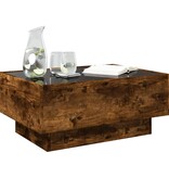 VidaXL Salontafel met LED 70x50x30 cm bewerkt hout gerookt eikenkleur
