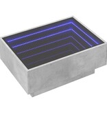 VidaXL Salontafel met LED 70x50x30 cm bewerkt hout betongrijs
