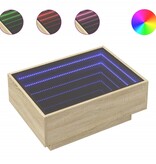 VidaXL Salontafel met LED 70x50x30 cm bewerkt hout sonoma eikenkleurig