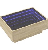 VidaXL Salontafel met LED 70x50x30 cm bewerkt hout sonoma eikenkleurig
