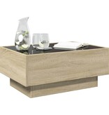 VidaXL Salontafel met LED 70x50x30 cm bewerkt hout sonoma eikenkleurig