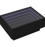 VidaXL Salontafel met LED 70x50x30 cm bewerkt hout zwart