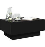 VidaXL Salontafel met LED 70x50x30 cm bewerkt hout zwart