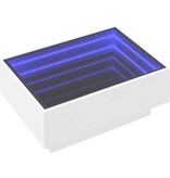 VidaXL Salontafel met LED 70x50x30 cm bewerkt hout wit