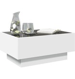 VidaXL Salontafel met LED 70x50x30 cm bewerkt hout wit