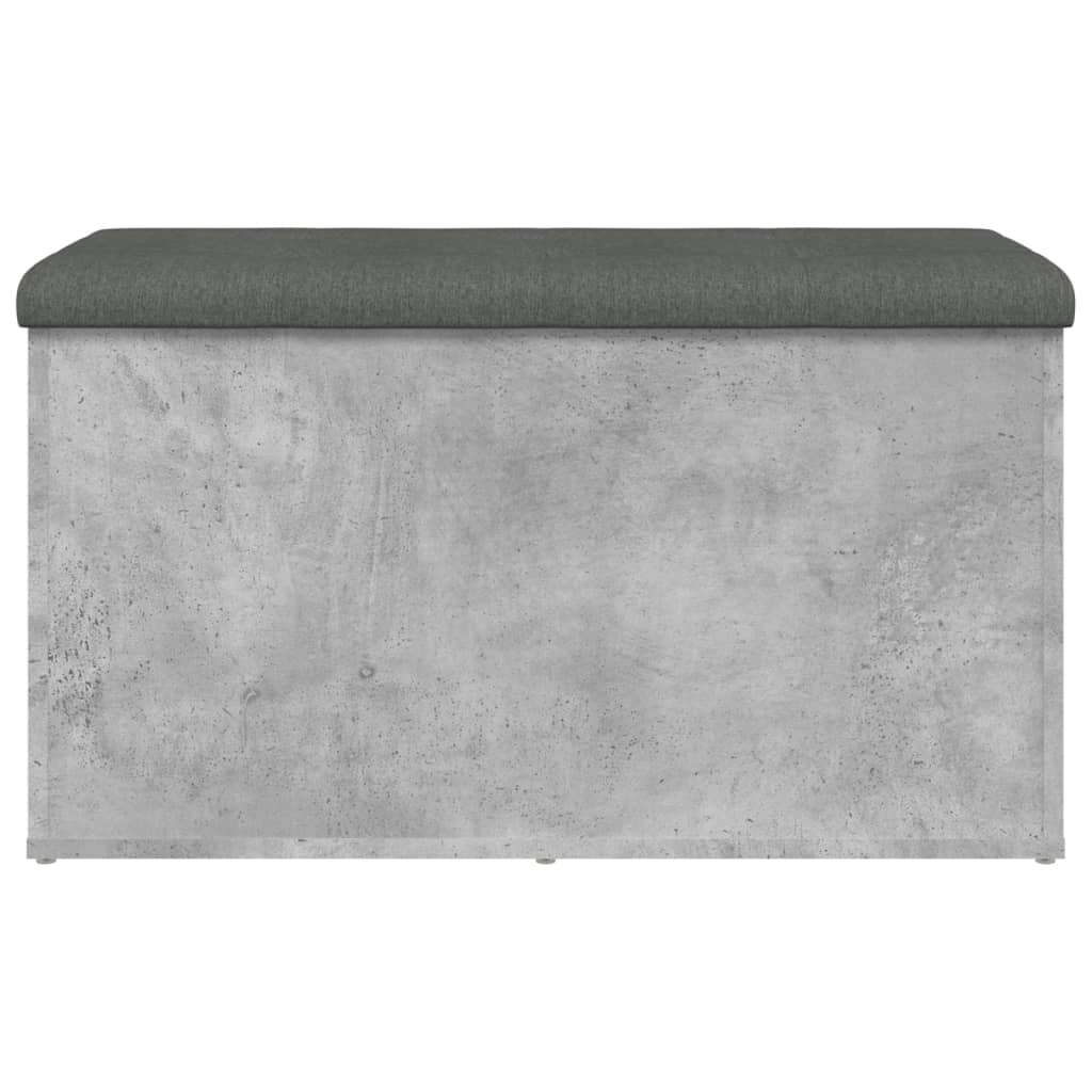 VidaXL Opbergbankje 82x42x45 cm bewerkt hout betongrijs