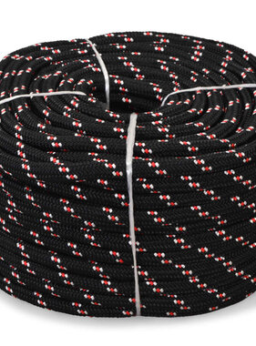 VidaXL Boot touw 14 mm 50 m polypropyleen zwart