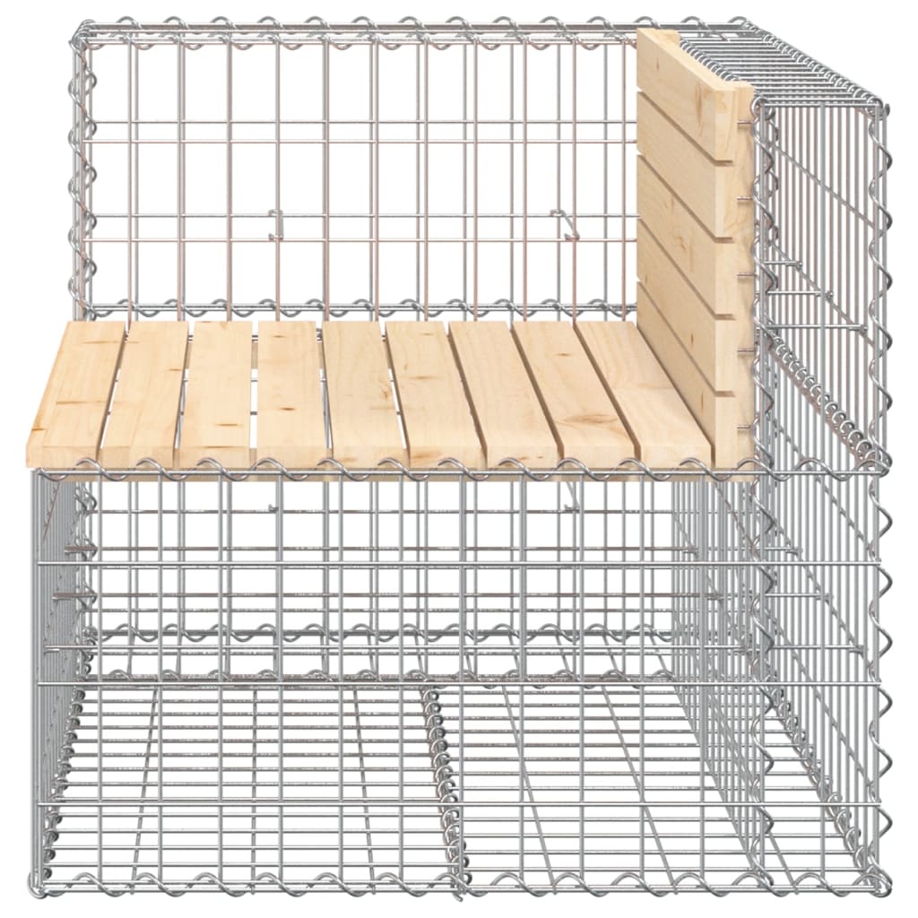 VidaXL Tuinbank schanskorfontwerp 92x71x65,5 cm massief grenenhout