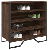 VidaXL Schoenenkast 80x38x78 cm bewerkt hout bruin eikenkleurig