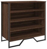 VidaXL Schoenenkast 80x38x78 cm bewerkt hout bruin eikenkleurig
