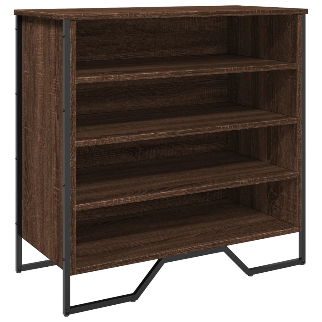 VidaXL Schoenenkast 80x38x78 cm bewerkt hout bruin eikenkleurig