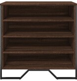 VidaXL Schoenenkast 80x38x78 cm bewerkt hout bruin eikenkleurig