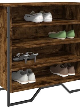 VidaXL Schoenenkast 80x38x78 cm bewerkt hout gerookt eikenkleurig