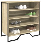 VidaXL Schoenenkast 80x38x78 cm bewerkt hout sonoma eikenkleurig