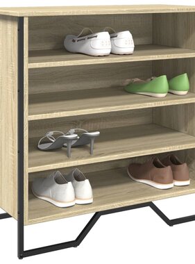 VidaXL Schoenenkast 80x38x78 cm bewerkt hout sonoma eikenkleurig