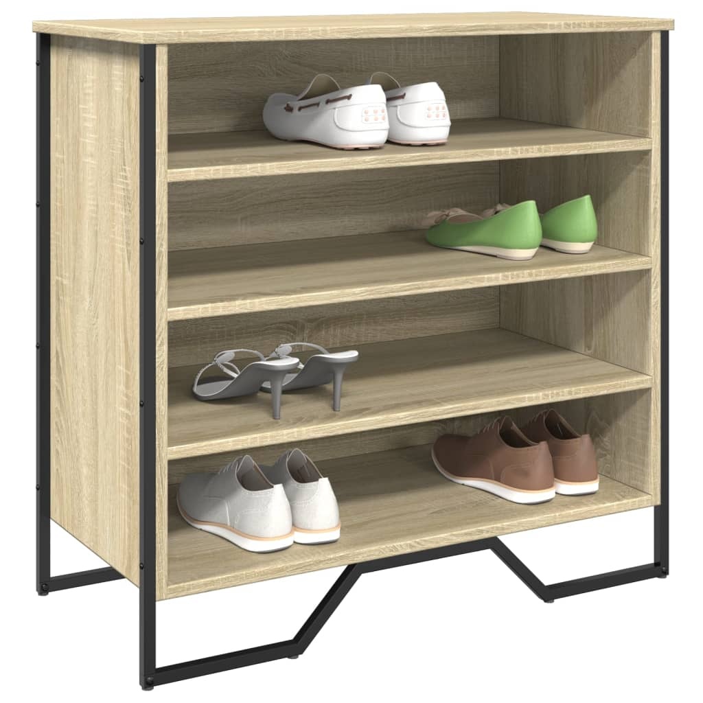 VidaXL Schoenenkast 80x38x78 cm bewerkt hout sonoma eikenkleurig