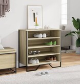 VidaXL Schoenenkast 80x38x78 cm bewerkt hout sonoma eikenkleurig